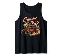 Auto clásico Retro Hot Road Cruisin 1955 Camiseta sin Mangas