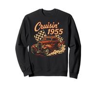 Auto clásico Retro Hot Road Cruisin 1955 Sudadera