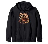 Auto clásico Retro Hot Road Cruisin 1955 Sudadera con Capucha