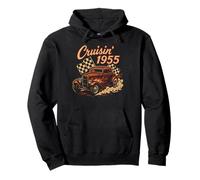 Auto clásico Retro Hot Road Cruisin 1955 Sudadera con Capucha