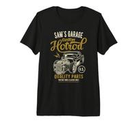 Auto clásico Sam's Hotrod Garage Sam Design Camiseta Premium