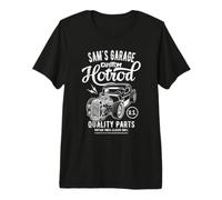 Auto clásico Sam's Hotrod Garage Sam Design Camiseta Premium