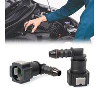 Auto Combustible Línea,Conector de Tubo de Combustible,Conector Rápido de 90 grados,Acoplador de Manguera,Conector RáPido de LíNea de Combustible Curvo,Plástico 7.89mm ID6,2 Piezas