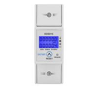 Auto - Contador de energía LCD monofásico 5-80 A, 230 V, 50 Hz, pantalla retroiluminada digital, vatiómetro monofásico montaje en carril DIN KWh, contador DDS015, contador de energía digital LCD monof