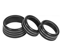 Auto Cubierta Perilla Botón Radio Volumen Aire Acondicionado 2015-2020 Para Challenger Para Cargador RT SXT Para Scat Pack Para Daytona(Negro)