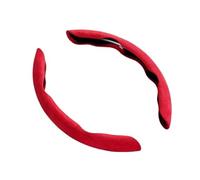 Auto Cubierta Volante Forma D para Jaguar F S XJL XJ6 XJS XFR para F-Pace C-X75 para E-Pace para F-Type para I-Pace(Rojo)