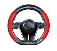 Auto Cubierta Volante para Mercedes Benz GLA GLB 180 180d 200 200d 220d 250 GLA GLB 43 45 Antideslizante Cuero Funda de Volante Transpirable Fibra de Carbon Proteger Funda,Red- D Type