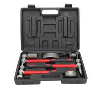 Auto cuerpo reparación martillo kit profesional 7 unids conjunto con Dolly herramientas para eliminación de abolladuras del coche y reparación de chapa de hierro maleable cabeza