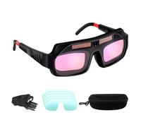 Auto Darkening Welding Glasses - Solar Powered Safety Eyewear, No-Slip Anti-Glare Welder Glasses | Protective Goggles for Professionals, Technician, Metal Fabricators, Mechanics, Workshop, Enthusiasts