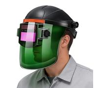 Auto-Darkening Welding Helmet, 11,4 pulgadas profesional Grinding & Welding Hood, Soldadores de alta definición solares para MIG, TIG, y ARC, protección de ojos industriales