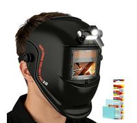Auto Darkening Welding Helmet - Cubierta de cabeza ajustable | Soldador Hood Máscara | Adjustable Face Shield with Light for Workshop Garage Job Site Automotive Repair Mantenimiento Fabricación