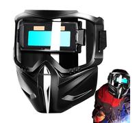 Auto Darkening Welding Helmet, Soldering Face Shield, 8.46x7.87x1.77 inch Solar Powered Lens & Application, Hood Protective for Pipe Fitters, Construcción, Sculpting, Farm Equipment, and Repairs