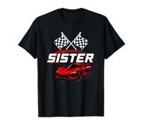 Auto de Carreras, Hermana del Equipo de Boxes de The Birthday Boy Racing Family Camiseta gráfica económica