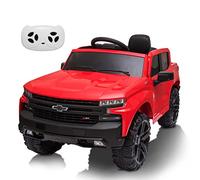 Auto de paseo para niños con control remoto, ruedas alimentadas de 12 V con licencia Chevrolet Silverado GMC Ride On Vehículos eléctricos para niños de 3 a 8 años, MP3, FM, suspensión de resorte, luz