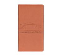 Auto Document Holder - Leather Car Paper Organizer, Registration Insurance Wallet, Glove Box Pouch, Compact Driving Info Case | Sturdy PU Cover with Visible Slots for Truck Interior Accessories Access