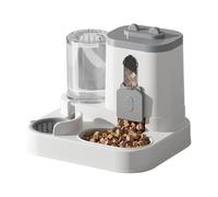 Auto Dog Feeder, 2 in 1 Automatic Feeder, Cats Food Dispenser, Large Capacity Bowl with Water and Treat Tray, Compact Ideal for Small Medium Dogs, Kittens, Pets, Indoor Animal Home