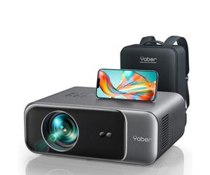 [Auto Focus/4K Support] Projector with WiFi 6 and Bluetooth 5.2, YABER Pro V9 Native 1080P Outdoor Movie Projector, Auto 6D Keystone & 50% Zoom, Home Theater Projector for Phone/TV Stick/PC