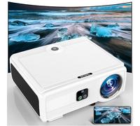 [Auto Focus & Keystone] Proyector 4K para Android TV con Prime Video Bulit-in, 1300 lúmenes Ansi Proyector de cine en casa para exteriores 4K+ con WiFi 6 y Bluetooth, 50% de zoom y 500 pulgadas, más