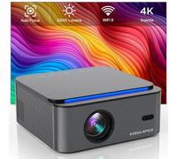 【Auto Focus/Keystone】 Proyector WiFi Bluetooth 20000 Lux Full HD 1080P, VISULAPEX U1 Proyector 4K Soporte WiFi 6 Función Zoom Proyector Cine en Casa/Exterior para Teléfono/TV Stick/PS5 HDMI AV USB