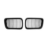 Auto Frontgrill Para E36 LCI 1996-1999 Para M3 Rejillas Superiores Doble Lámina 2x Rejillas Delanteras Carreras Estilo Doble Línea Coche Parrilla Delantera(Single-Glossy Black)
