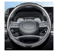 Auto Funda Volante A Presión con Diseño Deportivo Forma Onda para Elantra N para Sonata para Ioniq 5 5N 6 9 para Venue para Kona para Santa(Ronda de Plata)