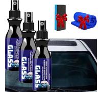 Auto Glass Powerful Waterproof Spray, Windshield Rain Repellent & Anti-Fog Treatment, Long-Lasting Hydrophobic Coating, Suitable for Car, Truck, Motorcycles Glass and Mirrors (3Pcs)