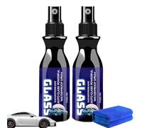 Auto Glass Powerful Waterproof Spray, Windshield Rain Repellent & Anti-Fog Treatment, Long-Lasting Hydrophobic Coating, Fog Treatment Suitable for Car, Trucks, Motorcycles Glass and Mirrors (2pcs)