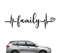 Auto-Heckscheiben-Familienaufkleber,Familien-Autoaufkleber Für Die Heckscheibe | Wasserfeste Familien-Herzschlag-Aufkleber - Exquisiter Karosserie-Heckscheiben-Stoßstangenaufkleber, Auto-Dekoration Fü