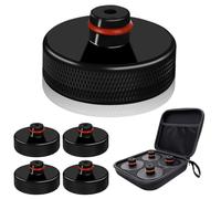 AUTO HIGH Tesla Model 3/S/X/Y 4 Almohadillas para Gato hidráulico con Funda de Almacenamiento y Herramienta de reparación de neumáticos, Adaptador de Elevador de Gato Protege la batería, Color Negro