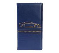 Auto Insurance Document Wallet - PU Leather Car Registration Holder with Clear Pockets, License Certificate Organizer for Vehicle Papers, ID Storage Folder for Men Women, Compact Glove Compartment