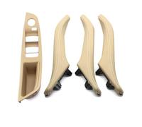 Auto Interieur Deurklink Para BMW Serie 5 F10 F11 520d 523i 2010-2017 | Manija Interior Puerta Coche 525i 528i 530i 535i 540i LHD Con Conjunto Cubierta Cuero, Juego 4 Uds