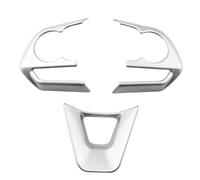 Auto interiores coche Compatible Con Toyota Para RAV4 Para Corolla E210 Para Avalon 2019 2020 2021 2022 Embellecedor Adhesivo Para Panel Volante Coche(Silver)