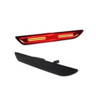 Auto Intermitente lateral Para Ford Para Mustang 2010 2011 2012 2013 2014 Luces Posición Laterales Para Parachoques Trasero LED 3D Con Lente Ahumada Roja Intermitentes Laterales Dinámicos