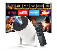 [Auto Keystone] Proyector Inteligente con Wi-Fi 6 Bluetooth 5.4, 1080P 4K Soporte, Android 11, Apps Integradas, Mini Proyector Portatil Compatible con HDMI/iOS/Android/US LYNCAST HY300 Pro