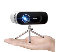 【Auto Keystone】Proyector PortátilFull HD 1080P Soporte, 18000 Lumens TOPTRO Proyector WiFi Bluetooth Mini Proyector Portátil Cine en Casa para Android/iOS/PC/TV Stick/PS5/HDMI/USB (Trípode Incluidos)