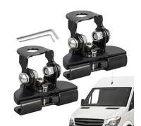 Auto Lamp Support Kit, Hood Mounting Bracket System, 2.17x1.3 Inches with Adjustable Lock, Stainless Steel Fixture Hardware, Rugged Utility Construction Style for Truck Tractor Work Lighting