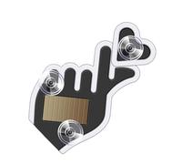 Auto Lamp - Wireless Gesture Indicator, Heart Shape Alert Beacon with Solar Charge Feature, Vibration Sensor Visual Reminder, Ideal for Triangle Glass Evening Road Awareness