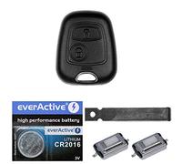 Auto Llave Mando a distancia 1 x Carcasa + 1 x en blanco Hu83 + 2 x mikrotaster + 1 x CR2016 batería para Citroen/Peugeot/Toyota