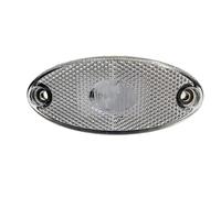 Auto luces Traseras Traseras 2 Piezas Ámbar Blanco Rojo Lado Ovalado Luz Led De Posición 24V Luces De Remolque Luz Externa Camiones Marcadores Laterales Lámparas IP65 10-30v Piloto Trasero(2pieces whi