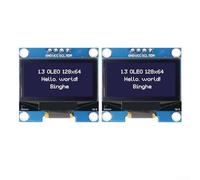 Auto luminoso 1 3 pulgadas para módulo de pantalla OLED para comunicación I2C, resolución de alto contraste 128x64 para gráficos claros