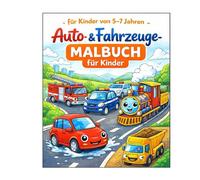 Auto-Malbuch für Kinder Fahrzeuge & spannende Szenen zum Ausmalen | 5-7 Jahre: Kreativer Ausmalspaß mit Autos, LKWs, Einsatzfahrzeugen & mehr