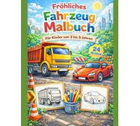 Auto-Malbuch für Kinder von 3 bis 5 Jahren
