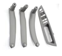 Auto Manija Interior Puerta Juego Completo Manija Cuero Reposabrazos Interior Puerta Conductor Derecho RHD Para X5 Para X6 Para E70 Para E71(RHD Gray 4pcs)