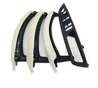 Auto Manija Interior Puerta Juego Completo Manija Cuero Reposabrazos Interior Puerta Conductor Derecho RHD Para X5 Para X6 Para E70 Para E71(RHD Creamy 7pcs)