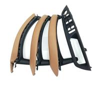 Auto Manija Interior Puerta Juego Completo Manija Cuero Reposabrazos Interior Puerta Conductor Derecho RHD Para X5 Para X6 Para E70 Para E71(RHD Brown 7pcs)