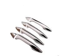 Auto Manillas Puertas Exterior Para Hyundai Para Elantra 2012-2016 Cubierta Manija Puerta Fibra Carbono Cromada Conjunto Molduras Accesorios Pegatinas Estilo Coche(Silver)