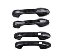 Auto Manillas Puertas Exterior Para Hyundai Para Palisade Negro Estilo Fibra Carbono Cubierta Manija Puerta Exterior Coche Embellecedor Accesorios Decorativos Exteriores