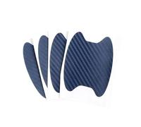 Auto Manillas Puertas Exterior Para manija de coche estilo exterior Pegatina de fibra de carbono para puerta de coche resistente a arañazos película protectora(Blue)