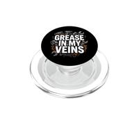 Auto Mechanic Grease In My Veins Gearhead PopSockets PopGrip para MagSafe