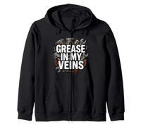 Auto Mechanic Grease In My Veins Gearhead Sudadera con Capucha
